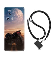 Xiaomi Mi 13 Lite Kılıf Silikon Boyun Askılı İpli Desenli Silikon Motor 1621