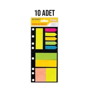 Yapışkanlı Not Kağıdı Seti 75x25 3 Adet 50x38 2 Adet 44x12 5 Adet