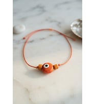Handmade Bohem Turuncu Nazar Kolye