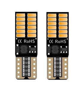 T10 Turuncu 24 LED Park Ampulü 12V Dipsiz  2 adetTek Adet