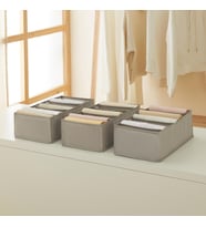 Ocean Home Textile 3'lü 7 Bölmeli Gri Balıksırtı Çekmece Düzenleyici Set