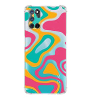 PrintiFy Oppo A52 Uyumlu Köşe Korumalı Renkli Desen Tasarımlı Şeffaf Silikon Kılıf
