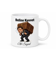 Çeyiz Sandığını Taşıyan Yorgun Damat Beline Kuvvet Hediye Kupa Bardak