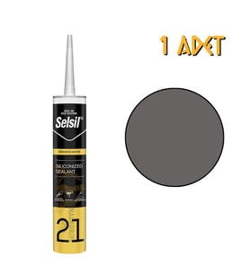 Selsil Silikonize Mastik ANTRASİT GRİ 500 gr. - 1 Adet