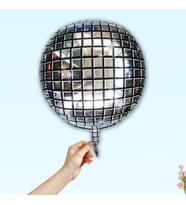 Disko Topu Folyo Balon, 50 cm - Gümüş