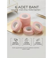 İpek Kirpik Bandı Pembe 6 Adet