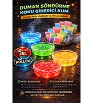 Hoş Kokulu Duman Kül Giderici Kum ve Jel 60 Parça Seti