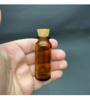 15 ML AMBER MANTAR TIPALI CAM ŞİŞE , KAHVERENGİ MANTAR TIPALI CAM ŞİŞE 15 CC x 10 Adet