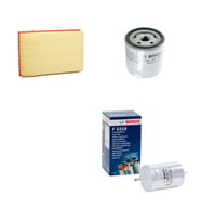 Bosch Filtre Bakım Seti Volkswagen Bora 1.6 Benzin 105 Beygir AZD BCB Motor Hava + Yağ f. + Yakıt Filtre Bosch