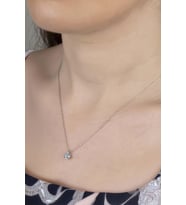Union Zirconia Kadın 4 Tırnak Gümüş Kolye