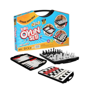 Mulvxurg  Urg02 Toru 3 In 1 Çantalı Oyun Seti Satranç-Dama-Tavla (Mulvix)