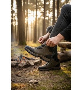 Enoch Erkek Siyah Waterproof Kürklü Outdoor Trekking ve Kışlık Bot