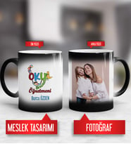 Okul Öncesi Öğretmeni Kupa Bardak Sihirli Fotoğraflı