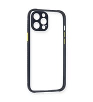 Apple İphone 12 Pro Kılıf Miami Şeffaf Silikon - Lacivert