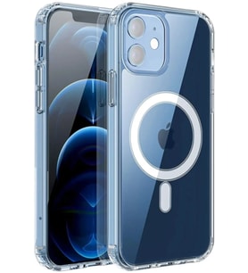 Iphone 12 Kılıf Kamera Lens Korumalı Magsafe Destekli Şeffaf Darbe Emici Sert Kapak