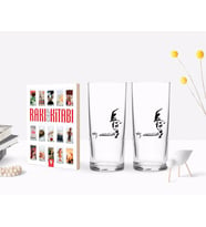 BK Home Renkli Baskılı Atatürk Temalı İkili Rakı Bardağı ve Rakı Cep Kitabı Hediye Seti-21 (Model 1)