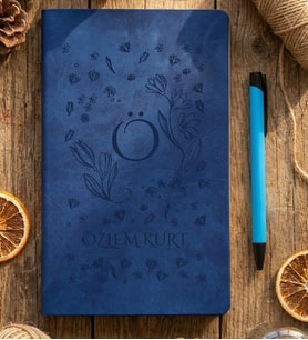 Kişiye Özel Ö Harfli İsimli Defter Doğum Günü Hediyesi (Mavi)