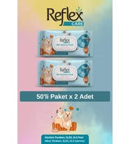 Reflex Care Evcil Hayvanlar için Çok Amaçlı Hijyenik Temizleme Mendili 50'li x 2