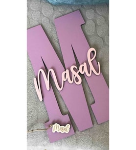 ÇOCUK VE BEBEK ODASI KAPI VE DUVAR SÜSÜ İSİMLİ PANO