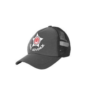Özel Güvenlik Şapkası Nefes Alabilen Fileli Tasarım KM Şapka FÜME