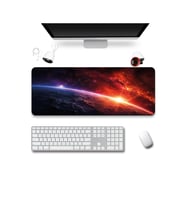 SonicTouch Klavye Mousepad 40x90cm Dikişsiz Pürüzsüz Sıvı Geçirmez Kaymaz Taban Galaktik Gün Doğumu