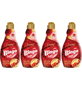 Bingo Soft Çamaşır Yumuşatıcı Konsantre 1440ML Lovely (4 Lü Set)