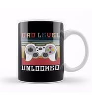 Dad Level Unlocked Gaming New Dad Baby Announcement Fathers Day Daddy To Be Video Game First 06 Kupa Bardak Porselen