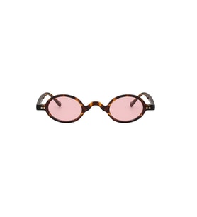 Leopar Çerçeveli Pembe Camlı Minimal Retro Unisex Güneş Gözlüğü