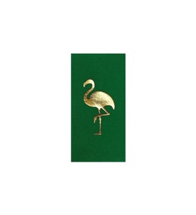 Gold Yaldızlı Yeşil Flamingo Peçete