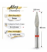 Vladmiva Elmas Freze Başlık Ateş – Yumuşak Sertlik (Kırmızı) 0,23 mm – adet fiyatı