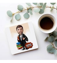 Kişiye Özel Erkek Avukat Karikatürlü Bardak Altlığı