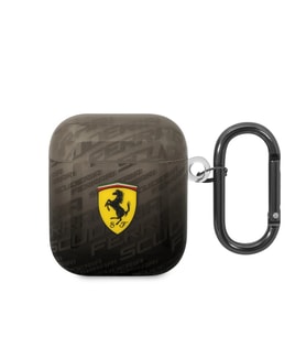 Apple Airpods Kılıf Ferrari Orjinal Lisanslı IML Baskılı Klasik Logolu SF Desenli TPU Kılıf