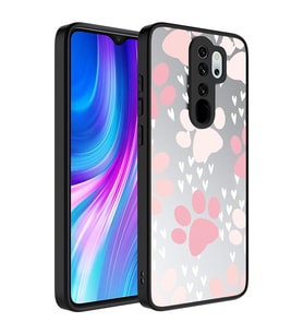 Xiaomi Redmi Note 8 Pro Kılıf Aynalı Desenli Kamera Korumalı Parlak Zore Mirror Kapak Pati