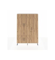 Arges Gardrop 7 Raflı 5 Kapaklı Tek Askılı 132x30x195 Aytaşı-Çam