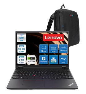 Lenovo Thinkpad P16V Gen 2 Intel Core Ultra 7 165H 96GB 2tb SSD 8GB/RTX2000/GDDR6 16" Wuxga IPS 400NITS Freedos Taşınabilir Iş Istasyonu 21KX001MTXF23 + Zettaçanta