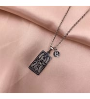 Kişiye Özel 925 Ayar Gümüş Boğa Burcu Tarot Kolye