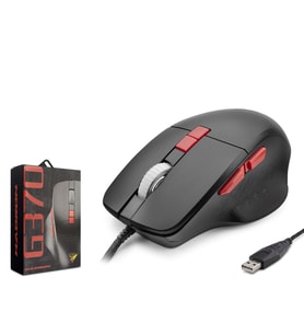 Hadron G370 3600dpi RGB Ledli 1.50mt USB Kablolu Oyuncu Mouse - Siyah