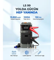 NSUN T-Life Jump Starter 19800 mAh Akü Takviyeli Hava Kompresörü LENSUN LS 99