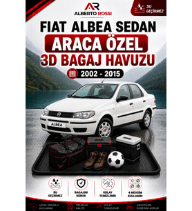 Fiat Albea Sedan 2002 - 2015 Araca Özel 3D Bagaj Havuzu