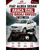 Fiat Albea Sedan 2002 - 2015 Araca Özel 3D Bagaj Havuzu