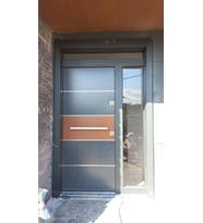 Tezdoor tez488 Kompozit Villa Kapısı Dış Mekana Uygun Camlı Sola Açılır