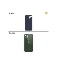iPhone 13 mini Yeşil Renk Arka Kapak Arka Cam Batarya Kapağı Lazer Kesim Kapak Pil Kapağı