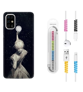 Casper E30 F20 X20 Kılıf Kablo Koruma Spiral Silikon Star Woman 1332