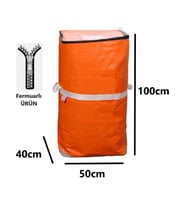 Jokey Ambalaj Iş-Ev Branda Taşıma Çuvalı 50X40+100CM Fermuarlı ve Cepli 170GR.TEKSTIL Çuvalı