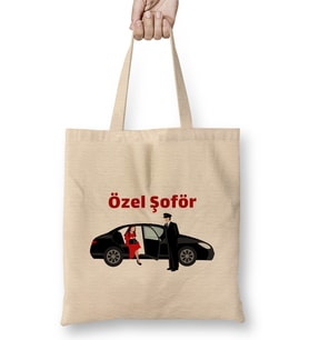 Özel Şoför Bez Çanta Uzun Saplı