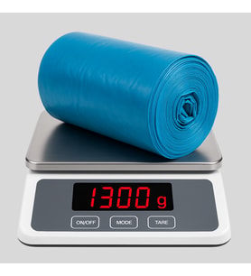 Mulpex Jumbo Boy Mavi Çöp Torbası 80x110 cm – 1 Rulo (1300 g ±%2) Dayanıklı ve Kalın, Ağır Hizmet Geri Dönüşüm