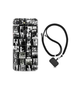 General Mobile Gm 9 Pro Kılıf Ipli Boyun Askılı Desenli Silikon Atatürk Kolaj 1330