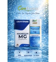 ÇareBurada Magnezyum Set Magnezyum Tablet 60 Tablet & Magnezyum Yağı 50 ml.