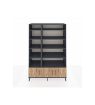 Hyperion Dolap 10 Raflı 3 Kapaklı 132x44x195 Antrasit-Çam/Antrasit