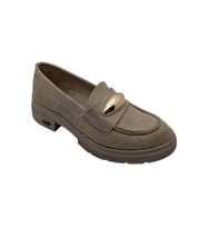 Seraphiel  Kadın Hakiki Deri Topuklu Loafer - ÇİĞDEM KUNDURA - Seraphiel - SİYAH-RUGAN - 39